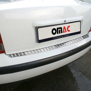 Volkswagen Passat B5.5 Rear Bumper Sill Cover - Omac - S.Steel - Gloss Silver - '02-'05